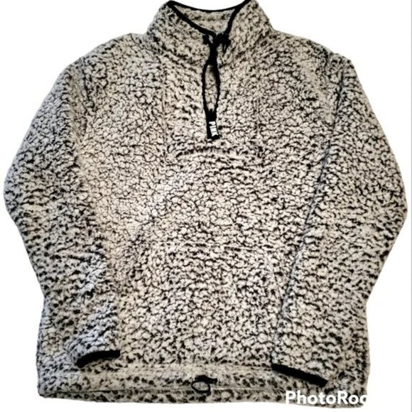 PINK Victoria's Secret Tops - PINK Victoria's Secret Sherpa Pullover Small
